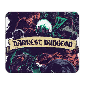 Коврик прямоугольный с принтом Darkest Dungeon в Кировске, натуральный каучук | размер 230 х 185 мм; запечатка лицевой стороны | darkest dungeon | замок | игра | логотип | рыцарь | темные подземелья | тьма | череп | чумной доктор