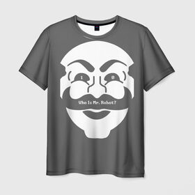Мужская футболка 3D с принтом Who is в Кировске, 100% полиэфир | прямой крой, круглый вырез горловины, длина до линии бедер | mister | robot | мистер робот