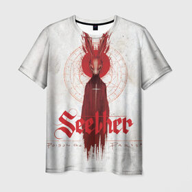 Мужская футболка 3D с принтом Seether в Кировске, 100% полиэфир | прямой крой, круглый вырез горловины, длина до линии бедер | album | poison the parish | seether | рок