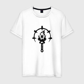 Мужская футболка хлопок с принтом Darkest Dungeon в Кировске, 100% хлопок | прямой крой, круглый вырез горловины, длина до линии бедер, слегка спущенное плечо. | 