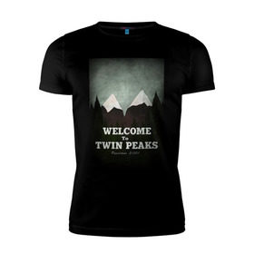 Мужская футболка премиум с принтом Twin Peaks в Кировске, 92% хлопок, 8% лайкра | приталенный силуэт, круглый вырез ворота, длина до линии бедра, короткий рукав | twin peaks | дэвид линч | лес | лора палмер | сова | твин пикс | туман