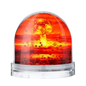 Водяной шар с принтом Ядерный взрыв в Кировске, Пластик | Изображение внутри шара печатается на глянцевой фотобумаге с двух сторон | взрыв | гриб | огонь