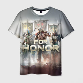 Мужская футболка 3D с принтом For honor 4 в Кировске, 100% полиэфир | прямой крой, круглый вырез горловины, длина до линии бедер | for honor | honor | samurai | templar | viking | vikings | викинг | крестоносец | самурай | тамплиер