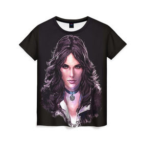 Женская футболка 3D с принтом Йенифер 1 в Кировске, 100% полиэфир ( синтетическое хлопкоподобное полотно) | прямой крой, круглый вырез горловины, длина до линии бедер | gwent | witcher | ведьмак | гвинт | геральт | йеннифер