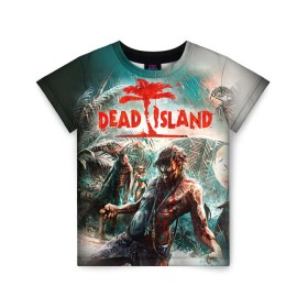 Детская футболка 3D с принтом Dead island 8 в Кировске, 100% гипоаллергенный полиэфир | прямой крой, круглый вырез горловины, длина до линии бедер, чуть спущенное плечо, ткань немного тянется | Тематика изображения на принте: dead | island | repticide | zombie | дэд айлэнд | зомби | мозги