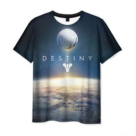 Мужская футболка 3D с принтом Destiny 11 в Кировске, 100% полиэфир | прямой крой, круглый вырез горловины, длина до линии бедер | destiny | дестени | дэстэни | космос