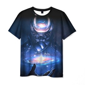 Мужская футболка 3D с принтом ME Andromeda 3 в Кировске, 100% полиэфир | прямой крой, круглый вырез горловины, длина до линии бедер | andromeda | effect | андромеда | массб эффект | эфект