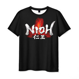 Мужская футболка 3D с принтом Ni-Oh 1 в Кировске, 100% полиэфир | прямой крой, круглый вырез горловины, длина до линии бедер | 
