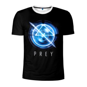 Мужская футболка 3D спортивная с принтом Prey 5 в Кировске, 100% полиэстер с улучшенными характеристиками | приталенный силуэт, круглая горловина, широкие плечи, сужается к линии бедра | Тематика изображения на принте: prey | космос | прей | прэй