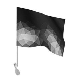 Флаг для автомобиля с принтом Abstract gray в Кировске, 100% полиэстер | Размер: 30*21 см | abstraction | абстракция | геометрия | грани | изгиб | линии | полигоны | полосы | постель | розовый | сочетания | текстура | треугольники