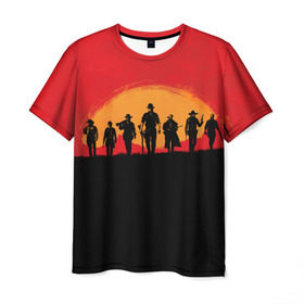 Мужская футболка 3D с принтом Red Dead Redemption 2 в Кировске, 100% полиэфир | прямой крой, круглый вырез горловины, длина до линии бедер | Тематика изображения на принте: rdr | red dead redemption 2