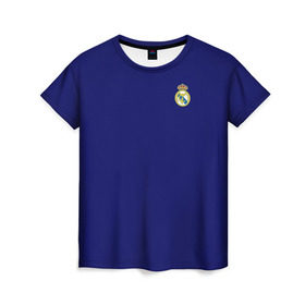 Женская футболка 3D с принтом Реал Мадрид в Кировске, 100% полиэфир ( синтетическое хлопкоподобное полотно) | прямой крой, круглый вырез горловины, длина до линии бедер | madrid | real | королевский клуб | мадрид | примера | реал | футбол | чемпионат испании
