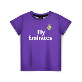 Детская футболка 3D с принтом Реал Мадрид в Кировске, 100% гипоаллергенный полиэфир | прямой крой, круглый вырез горловины, длина до линии бедер, чуть спущенное плечо, ткань немного тянется | madrid | real | королевский клуб | мадрид | примера | реал | футбол | чемпионат испании