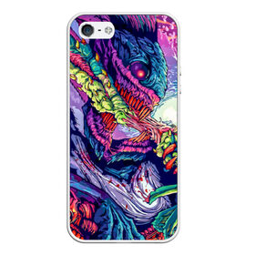 Чехол для iPhone 5/5S матовый с принтом Hyper beast в Кировске, Силикон | Область печати: задняя сторона чехла, без боковых панелей | counter strike | cs | cs go | global offensive | hyper beast | гипер зверь | гиперзверь | контр страйк | контра | кс | тату | татуировка | яркая