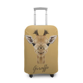 Чехол для чемодана 3D с принтом Жираф в Кировске, 86% полиэфир, 14% спандекс | двустороннее нанесение принта, прорези для ручек и колес | giraffe | арт | жираф | зоопарк | рафик