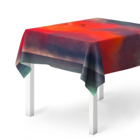 Скатерть 3D с принтом Абстракция туман в Кировске, 100% полиэстер (ткань не мнется и не растягивается) | Размер: 150*150 см | море | небо | пейзаж | сказочный | яркий