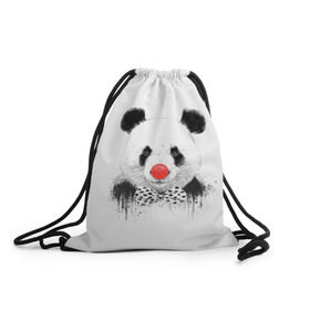 Рюкзак-мешок 3D с принтом Панда в Кировске, 100% полиэстер | плотность ткани — 200 г/м2, размер — 35 х 45 см; лямки — толстые шнурки, застежка на шнуровке, без карманов и подкладки | бант | китай | клоун | медведь | мишка | нос | панда