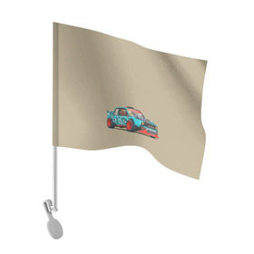 Флаг для автомобиля с принтом Гонка 2 в Кировске, 100% полиэстер | Размер: 30*21 см | драг | дрифт | корч | тачила | тачка
