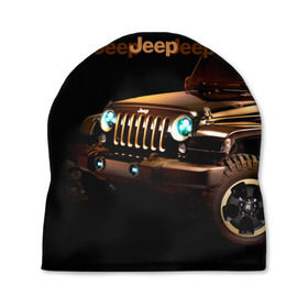 Шапка 3D с принтом Jeep в Кировске, 100% полиэстер | универсальный размер, печать по всей поверхности изделия | brand | car | chrysler | jeep | logo | usa | автомобиль | джип | крайслер | логотип | марка | сша