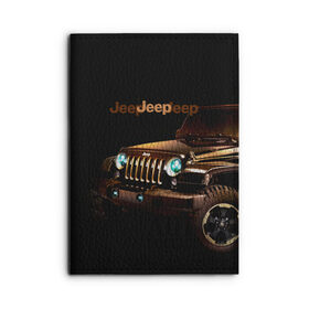 Обложка для автодокументов с принтом Jeep в Кировске, натуральная кожа |  размер 19,9*13 см; внутри 4 больших “конверта” для документов и один маленький отдел — туда идеально встанут права | brand | car | chrysler | jeep | logo | usa | автомобиль | джип | крайслер | логотип | марка | сша