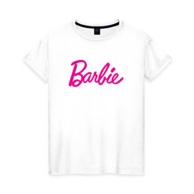 Женская футболка хлопок с принтом Барби 3 в Кировске, 100% хлопок | прямой крой, круглый вырез горловины, длина до линии бедер, слегка спущенное плечо | Тематика изображения на принте: barbie | барби | девочка | девушка | кукла