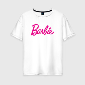 Женская футболка хлопок Oversize с принтом Барби 3 в Кировске, 100% хлопок | свободный крой, круглый ворот, спущенный рукав, длина до линии бедер
 | Тематика изображения на принте: barbie | барби | девочка | девушка | кукла