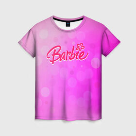 Женская футболка 3D с принтом Барби 5 в Кировске, 100% полиэфир ( синтетическое хлопкоподобное полотно) | прямой крой, круглый вырез горловины, длина до линии бедер | barbie | барби | девочка | девушка | кукла