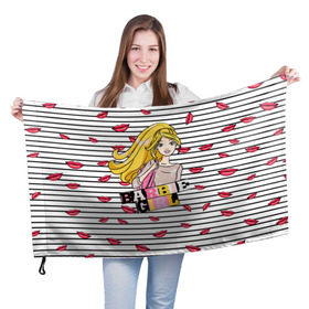 Флаг 3D с принтом Барби 8 в Кировске, 100% полиэстер | плотность ткани — 95 г/м2, размер — 67 х 109 см. Принт наносится с одной стороны | barbie | барби | девочка | девушка | кукла