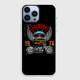 Чехол для iPhone 13 Pro Max с принтом Мото 1976 в Кировске,  |  | Тематика изображения на принте: 3d | legendary riders | riders | rock | авто | автомобильные | гонщик | дорога | колеса | крылья | мото | мотоциклы | рок
