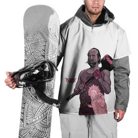 Накидка на куртку 3D с принтом ЧерноБог в Кировске, 100% полиэстер |  | американские боги | бог зла | молот | чернобог