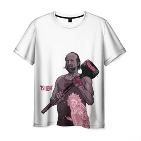 Мужская футболка 3D с принтом ЧерноБог в Кировске, 100% полиэфир | прямой крой, круглый вырез горловины, длина до линии бедер | американские боги | бог зла | молот | чернобог