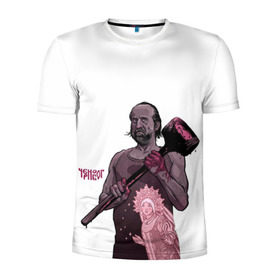 Мужская футболка 3D спортивная с принтом ЧерноБог в Кировске, 100% полиэстер с улучшенными характеристиками | приталенный силуэт, круглая горловина, широкие плечи, сужается к линии бедра | американские боги | бог зла | молот | чернобог