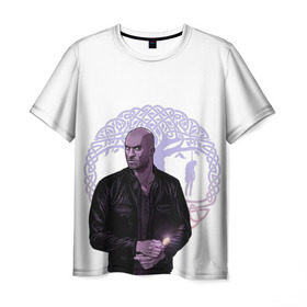 Мужская футболка 3D с принтом Тень в Кировске, 100% полиэфир | прямой крой, круглый вырез горловины, длина до линии бедер | shadow moon | американские боги | тень лун