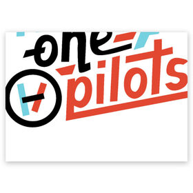 Поздравительная открытка с принтом Twenty One Pilots в Кировске, 100% бумага | плотность бумаги 280 г/м2, матовая, на обратной стороне линовка и место для марки
 | twenty one pilots
