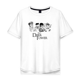 Мужская футболка хлопок Oversize с принтом The Dark Tower в Кировске, 100% хлопок | свободный крой, круглый ворот, “спинка” длиннее передней части | Тематика изображения на принте: the dark tower | стивен кинг | стрелок | темная башня