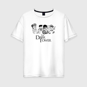 Женская футболка хлопок Oversize с принтом The Dark Tower в Кировске, 100% хлопок | свободный крой, круглый ворот, спущенный рукав, длина до линии бедер
 | the dark tower | стивен кинг | стрелок | темная башня