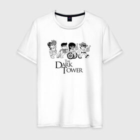 Мужская футболка хлопок с принтом The Dark Tower в Кировске, 100% хлопок | прямой крой, круглый вырез горловины, длина до линии бедер, слегка спущенное плечо. | Тематика изображения на принте: the dark tower | стивен кинг | стрелок | темная башня