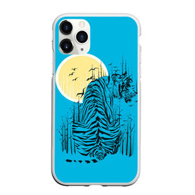 Чехол для iPhone 11 Pro Max матовый с принтом тигр в Кировске, Силикон |  | арт | бамбук | восток | графика | живопись | китай | луна | небо | ночь | полосы | птицы | рисунок | творчество | хищник | япония