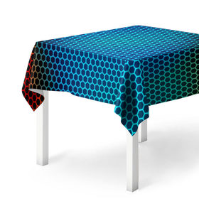 Скатерть 3D с принтом object grid в Кировске, 100% полиэстер (ткань не мнется и не растягивается) | Размер: 150*150 см | dot | абстракция | метал | сетка | текстура