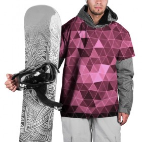 Накидка на куртку 3D с принтом Розовые треугольники в Кировске, 100% полиэстер |  | Тематика изображения на принте: abstract | gray | lowpoly | polygon | triangle | абстракция | геометрия | полигоны | треугольники