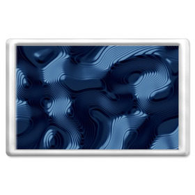 Магнит 45*70 с принтом Lullaby blue в Кировске, Пластик | Размер: 78*52 мм; Размер печати: 70*45 | волны | синий | темный