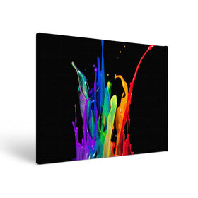 Холст прямоугольный с принтом Краски в Кировске, 100% ПВХ |  | background | black | bright | paint | rainbow | spectrum | splash | spray | брызги | всплеск | краски | радуга | спектр | фон | черный | яркие