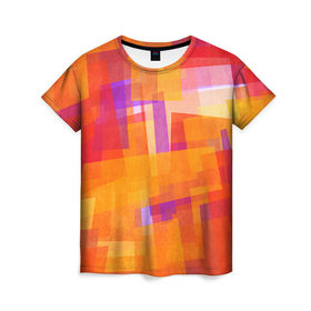 Женская футболка 3D с принтом Абстракция в Кировске, 100% полиэфир ( синтетическое хлопкоподобное полотно) | прямой крой, круглый вырез горловины, длина до линии бедер | bright | color | аbstraction | абстракция | цвета | яркие