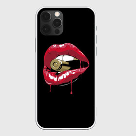 Чехол для iPhone 12 Pro Max с принтом Пуля в зубах в Кировске, Силикон |  | Тематика изображения на принте: губы | золотой зуб | краска | красная помада | красный | пуля