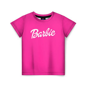 Детская футболка 3D с принтом Барби в Кировске, 100% гипоаллергенный полиэфир | прямой крой, круглый вырез горловины, длина до линии бедер, чуть спущенное плечо, ткань немного тянется | badgirl | barbie | beach party | beaches | bride | crew | girl | girlfriends | henparty | pink | power | princess | real girls | superbride | team | девичник | для влюбленных | для подруг | замуж | море | невеста | отдых | пляж | пляжная вечеринка | подру