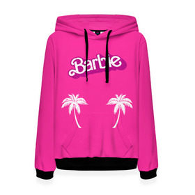 Женская толстовка 3D с принтом Barbie пальмы в Кировске, 100% полиэстер  | двухслойный капюшон со шнурком для регулировки, мягкие манжеты на рукавах и по низу толстовки, спереди карман-кенгуру с мягким внутренним слоем. | Тематика изображения на принте: badgirl | barbie | beach party | beaches | bride | crew | girl | girlfriends | henparty | pink | power | princess | real girls | superbride | team | девичник | для влюбленных | для подруг | замуж | море | невеста | отдых | пляж | пляжная вечеринка | подру