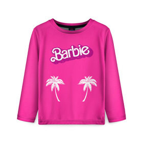 Детский лонгслив 3D с принтом Barbie пальмы в Кировске, 100% полиэстер | длинные рукава, круглый вырез горловины, полуприлегающий силуэт
 | badgirl | barbie | beach party | beaches | bride | crew | girl | girlfriends | henparty | pink | power | princess | real girls | superbride | team | девичник | для влюбленных | для подруг | замуж | море | невеста | отдых | пляж | пляжная вечеринка | подру