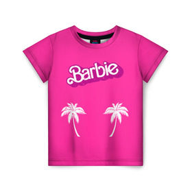 Детская футболка 3D с принтом Barbie пальмы в Кировске, 100% гипоаллергенный полиэфир | прямой крой, круглый вырез горловины, длина до линии бедер, чуть спущенное плечо, ткань немного тянется | Тематика изображения на принте: badgirl | barbie | beach party | beaches | bride | crew | girl | girlfriends | henparty | pink | power | princess | real girls | superbride | team | девичник | для влюбленных | для подруг | замуж | море | невеста | отдых | пляж | пляжная вечеринка | подру