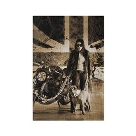 Обложка для паспорта матовая кожа с принтом Bulldog Yamaha в Кировске, натуральная матовая кожа | размер 19,3 х 13,7 см; прозрачные пластиковые крепления | brand | bulldog yamaha bt1100 bulldog | car | chain | dog | english | flag | girl | japanese | logo | motorcycle | sign | yamaha | автомобиль | английский | девушка | знак | логотип | марка | мотоцикл | собака | флаг | цепи | ямаха | японская