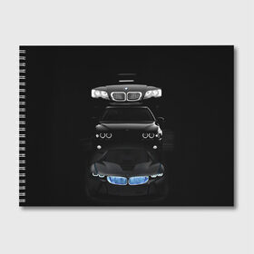 Альбом для рисования с принтом BMW в Кировске, 100% бумага
 | матовая бумага, плотность 200 мг. | Тематика изображения на принте: bmw | авто | бмв | магина | марка